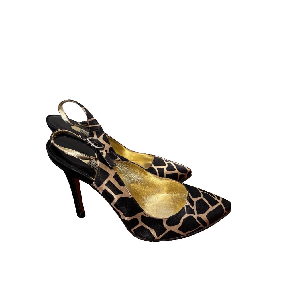 Luciano Padovan Heels Pumps 6 Animal Print Giraffe Dressy Evening 36
